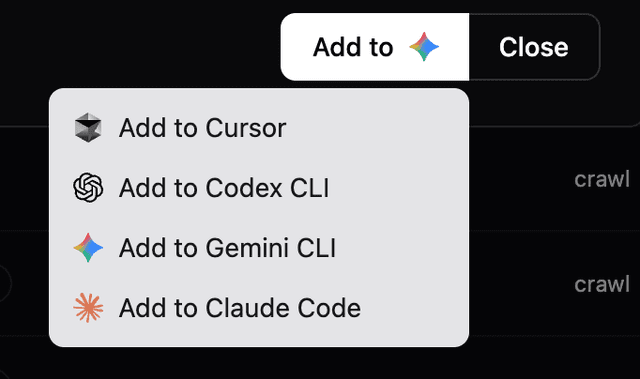 Gemini CLI install option