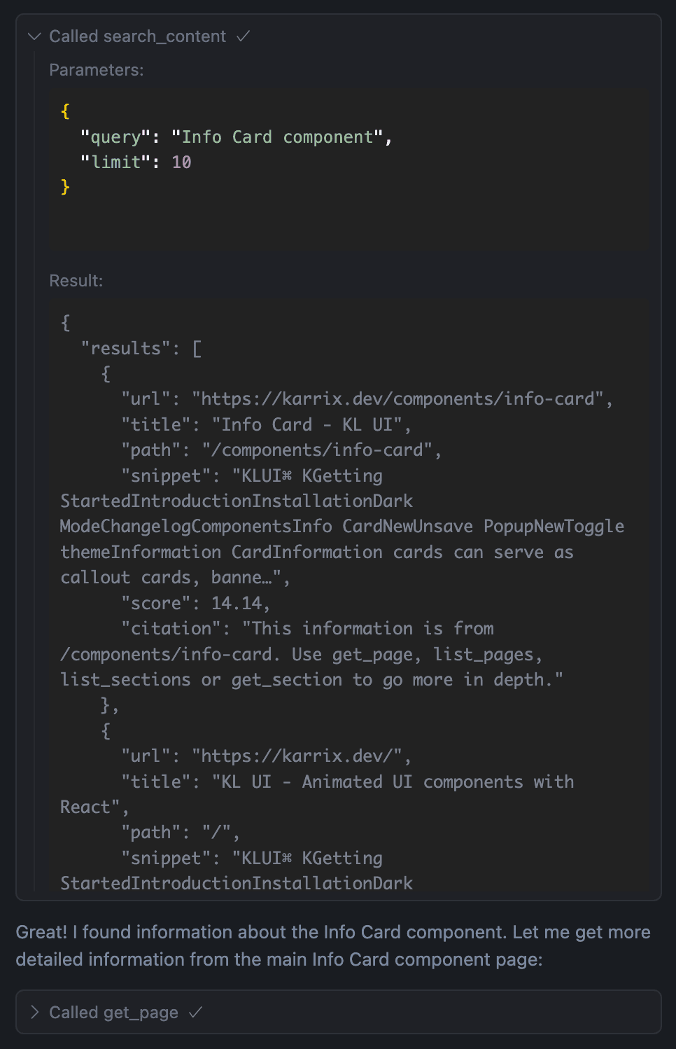Improved search tool overview