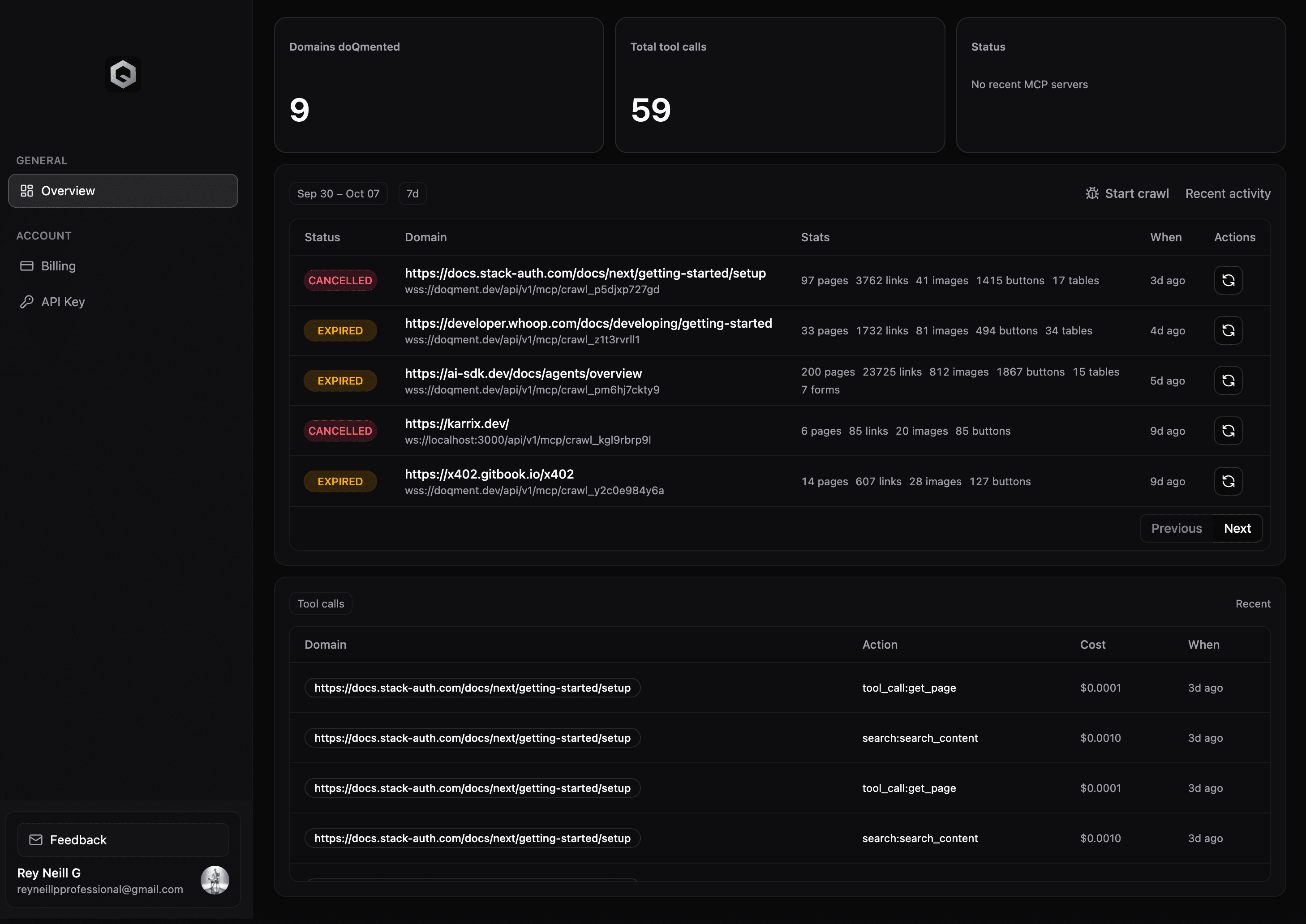 Dashboard refreshed with shadcn components